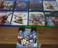 Lote de jogos PS4 e Xbox one + Xbox 360 com defeito ( só venda leia )